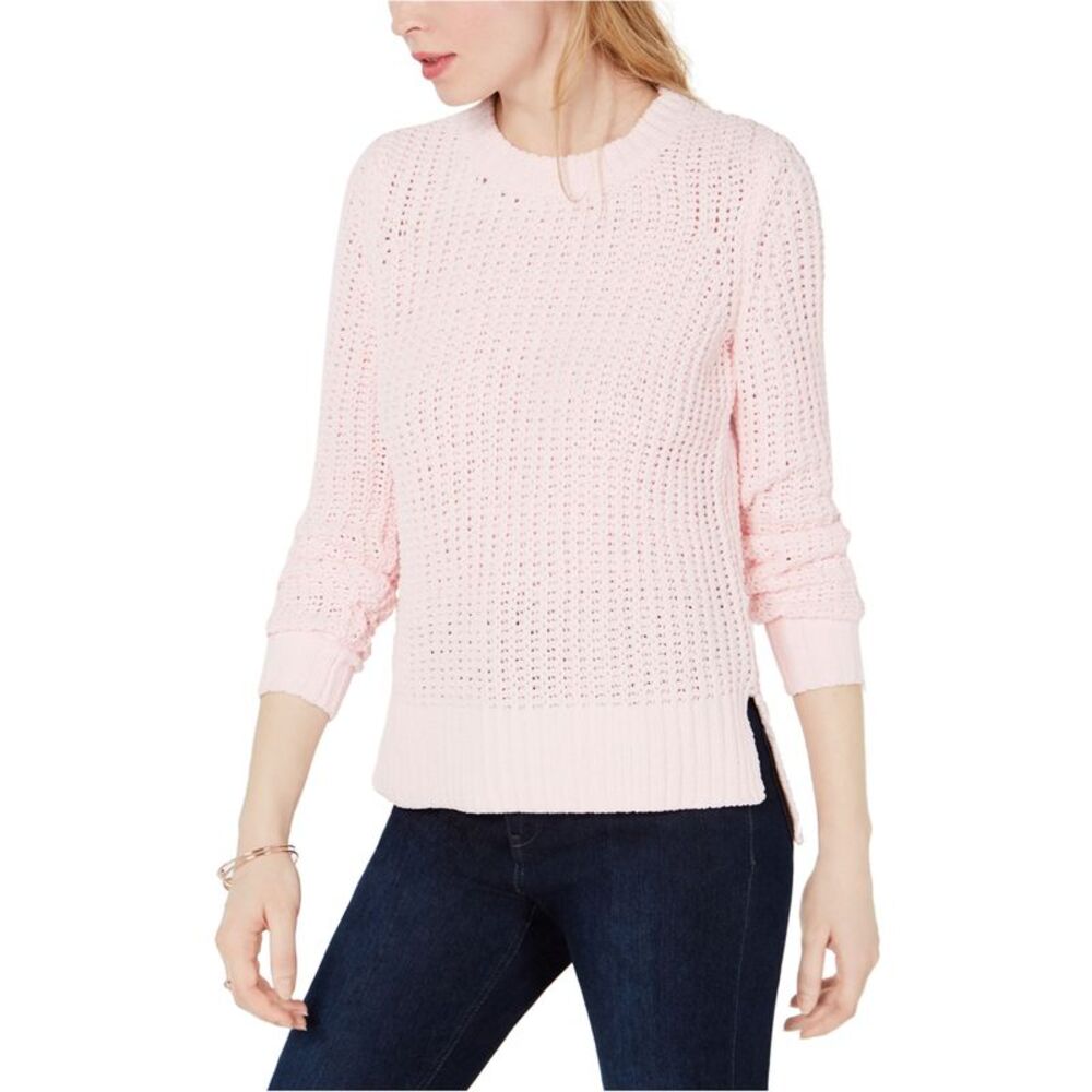 maison Jules Womens Chenille Pullover Sweater, Pink, XXS, DM